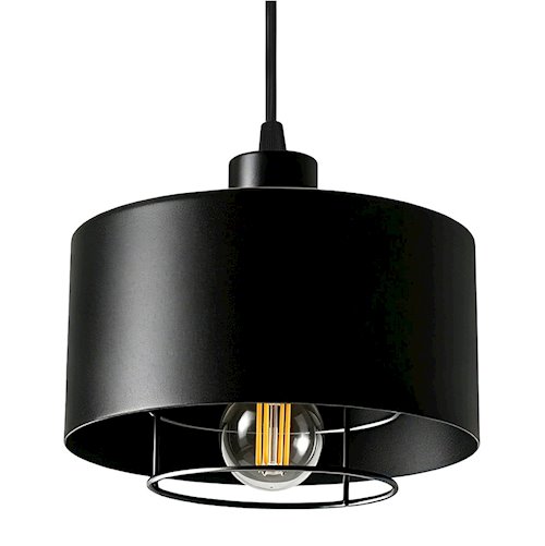 Potrójna lampa wisząca E27 Velto Loft listwa 60cm czarna