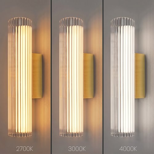 Kinkiet ścienny pionowy LED 6W 3CCT 30cm akryl złoty