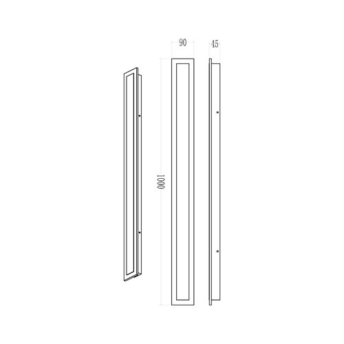 Lampa architektoniczna LED 25W 100cm Wow CCT czarna