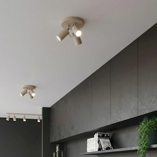 Kinkiet okrągły z reflektorami Ring 3xGU10 taupe