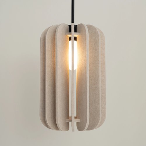 Lampa wisząca filcowa Mula 27cm 1xE27 beżowa