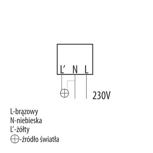 Czujnik zmierzchu 230V 200W hermetyczny IP67