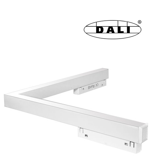 Lampa magnetyczna narożna Biała Dali CCT 24W 2x30cm