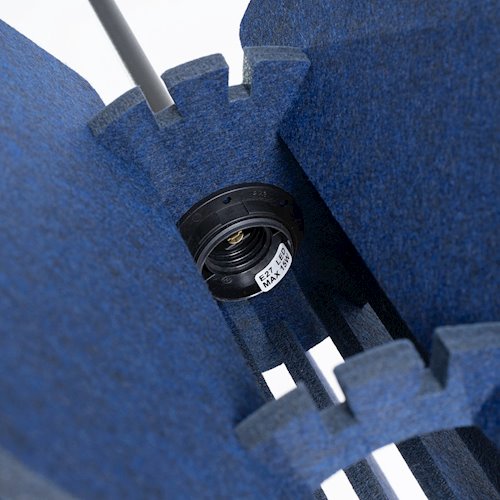 Lampa wisząca filcowa Mula 45 cm 1xE27 granatowa