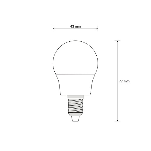 Żarówka LED kulka E14 3W barwa ciepła