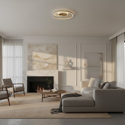 Lampa sufitowa nowoczesna LED Spiral 22W złota