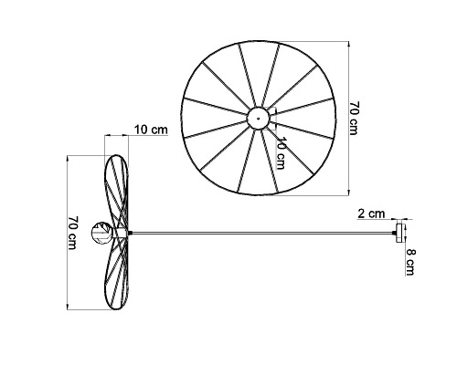 Lampa wisząca ESKOLA 70 czarna