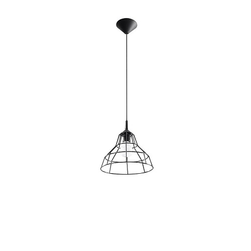 Lampa wisząca industrialna ANATA 1xE27 Czarna