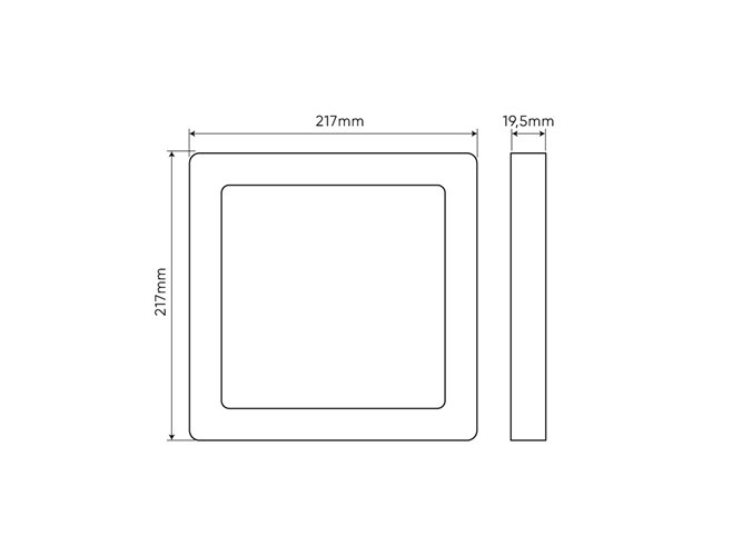 kwadratowy panel LED 6W easyfix barwa ciepła