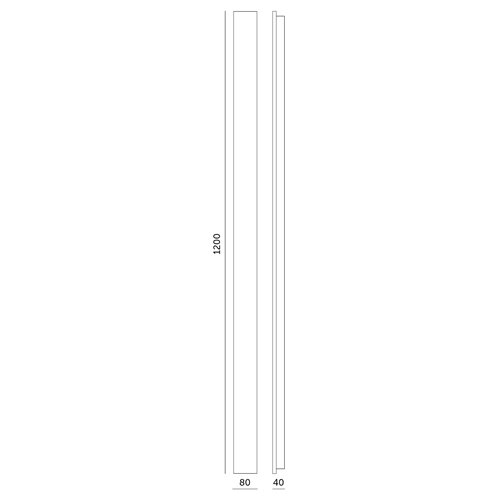 Kinkiet elewacyjny LED Mirana Ambient 25W 120cm 4000K czarny