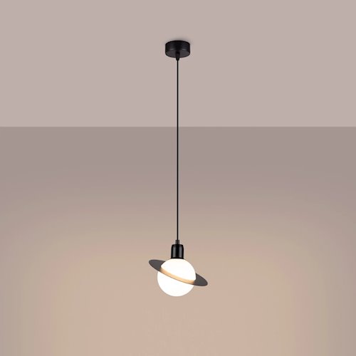 Lampa wisząca nowoczesna kula Hyperion 1xG9 czarna