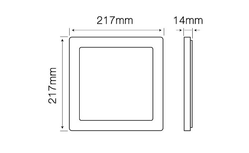 kwadratowy panel LED 18W easyfix dzienny