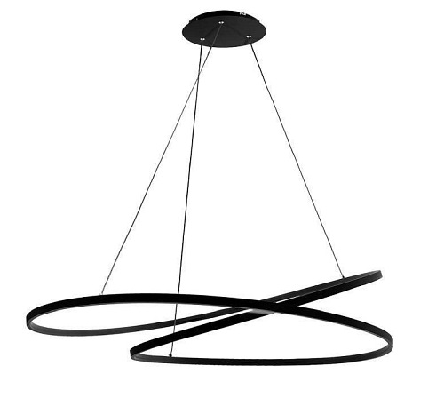 Lampa wisząca okręgi LED Ilgiro DL-09 122W Czarna