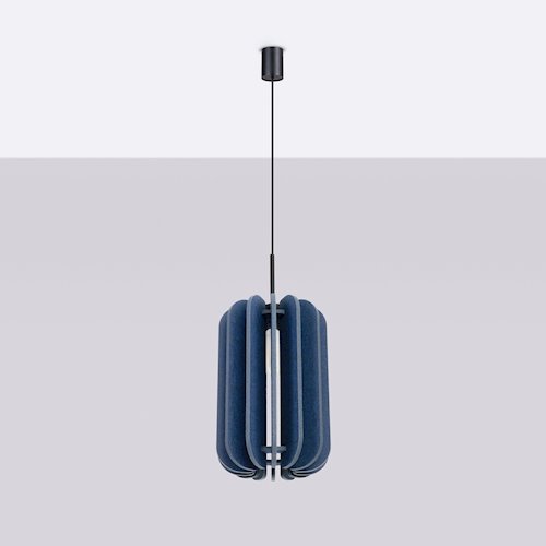 Lampa wisząca filcowa Mula 27 cm 1xE27 granatowa