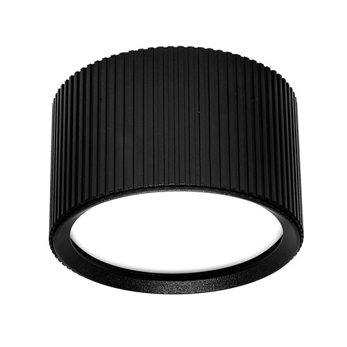 Oprawa natynkowa GX53 okrągła ryflowana 84x50mm czarna