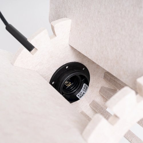 Lampa wisząca filcowa Mula 45 cm 1xE27 beżowa