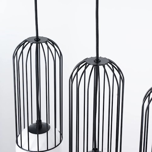 Lampa wisząca potrójna Brina listwa 3xG9 czarna