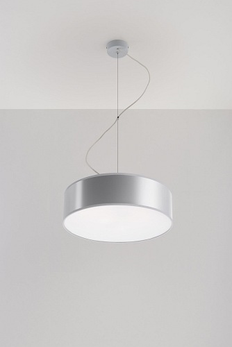 Lampa wisząca plafon ARENA 35 cm 2xE27 szary