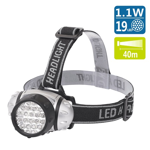 Lampa czołowa LED L01 srebrna 1,1W 60lm 6500K