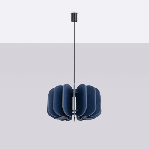 Lampa wisząca filcowa Mula 45 cm 1xE27 granatowa