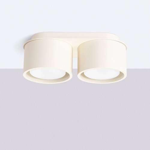Lampa sufitowa podwójna tuba Modo 2xGx53 beżowa