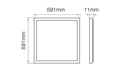 Panel LED line kwadrat ramka 40W 3200lm 2700K