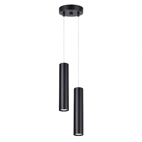 Lampa wisząca podwójna Lagos 2xGU10 okrągła czarna
