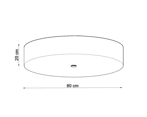 Lampa sufitowa SKALA okrągła 80 cm 6xE27 biała