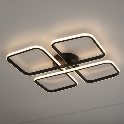 Lampa sufitowa LED kwadraty Hidalgo czarna 40W 4000K