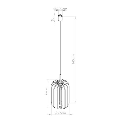 Lampa wisząca filcowa Mula 27 cm 1xE27 granatowa
