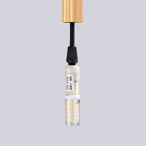 Lampa wisząca cienka tuba Arche 1xG9 złota