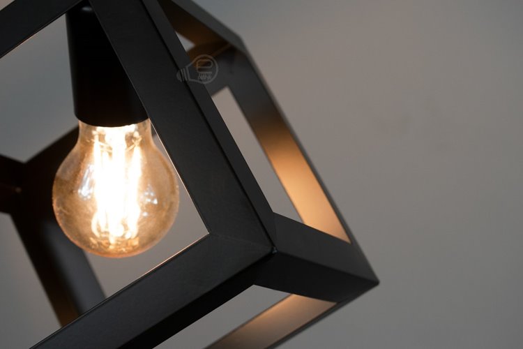 Lampa wisząca FERRUM FRAT 3xE27 czarna