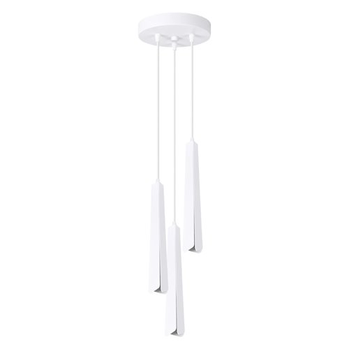 Lampa wisząca potrójna Prysm okrągła 3xG9 biała