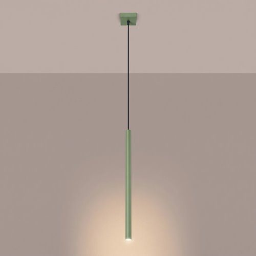 Lampa wisząca pojedyncza tuba Pastelo 1xG9 szałwiowa