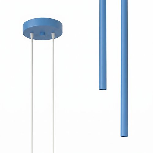 Lampa wisząca podwójna tuba Pastelo 2xG9 błękitna
