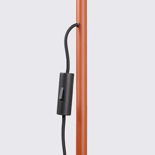 Lampa podłogowa ze stożkowym kloszem Nox 1xE14 ochra czerwona