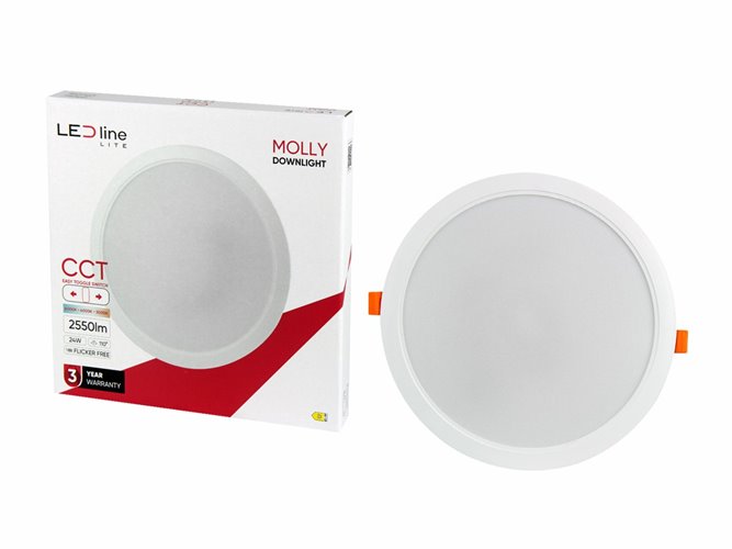 Panel LED Downlight MOLLY 24W Switch CCT okrągły