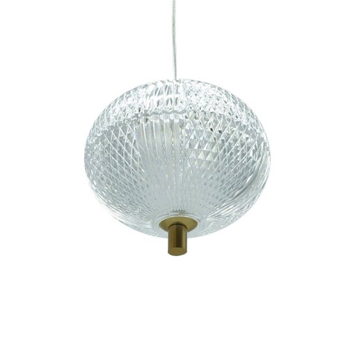 Lampa wisząca LED kula 15cm Amelia 15W - złota