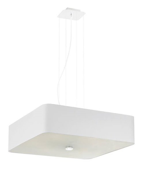 Lampa wisząca LOKKO kwadratowa 55x55 5xE27 biała