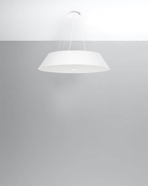 Lampa wisząca okrągła VEGA 70 cm 5xE27 biała