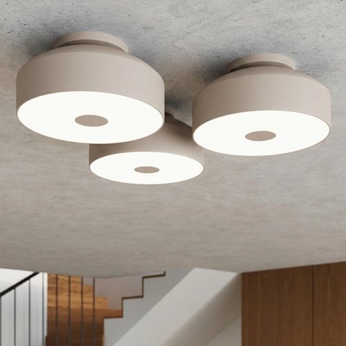 Lampa sufitowa okrągła Omiq 4xE27 taupe