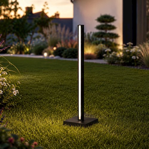 Lampa ogrodowa stojąca LED liniowa 9W 60cm czarna