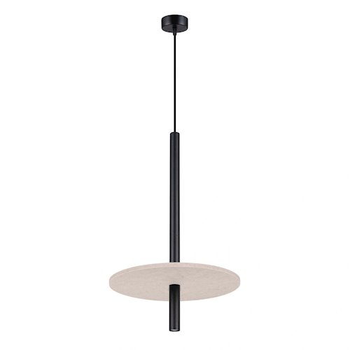 Lampa wisząca filcowa Feltro 1xG9 czarno-beżowa