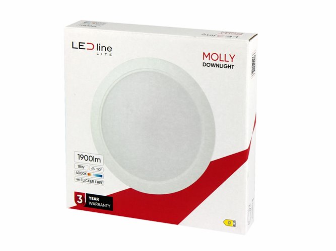 Panel LED Downlight MOLLY 18W 1900lm 4000K okrągły