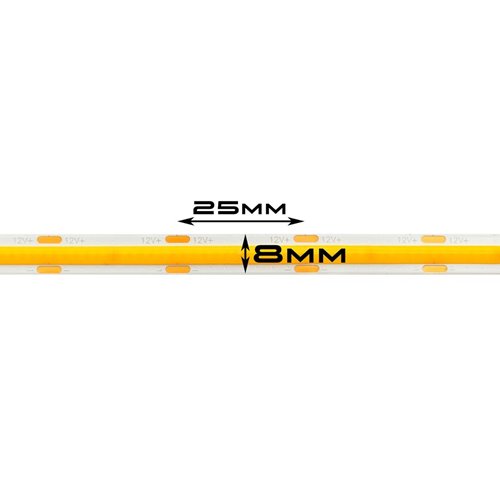Taśma LED COB 12V 11W 480 LED CRI90 zimna 1m