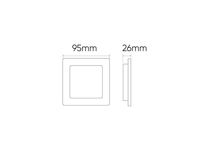 Panel LED Downlight MOLLY 5W 450lm 3000K kwadrat