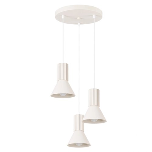Lampa wisząca potrójna Estria 3xE14 beżowa