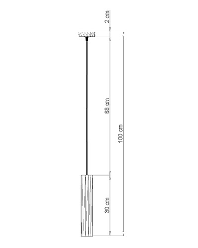 Lampa wisząca tuba LINO 1xGU10 naturalne drewno