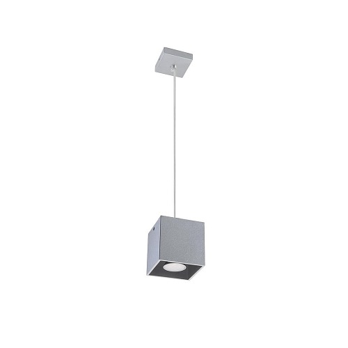 Lampa wisząca sześcian QUAD 1xGU10 Szara