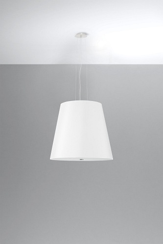 Lampa wisząca okrągła GENEVE 50 cm 3xE27 biała